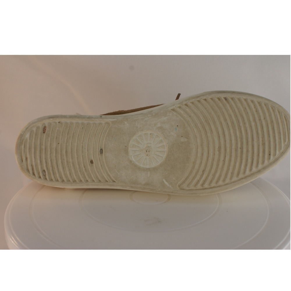 UGG Jass Shearling Suede Platform Sneakers Chestnut Brown Lace Up Womens 8 - Picture 10 of 13